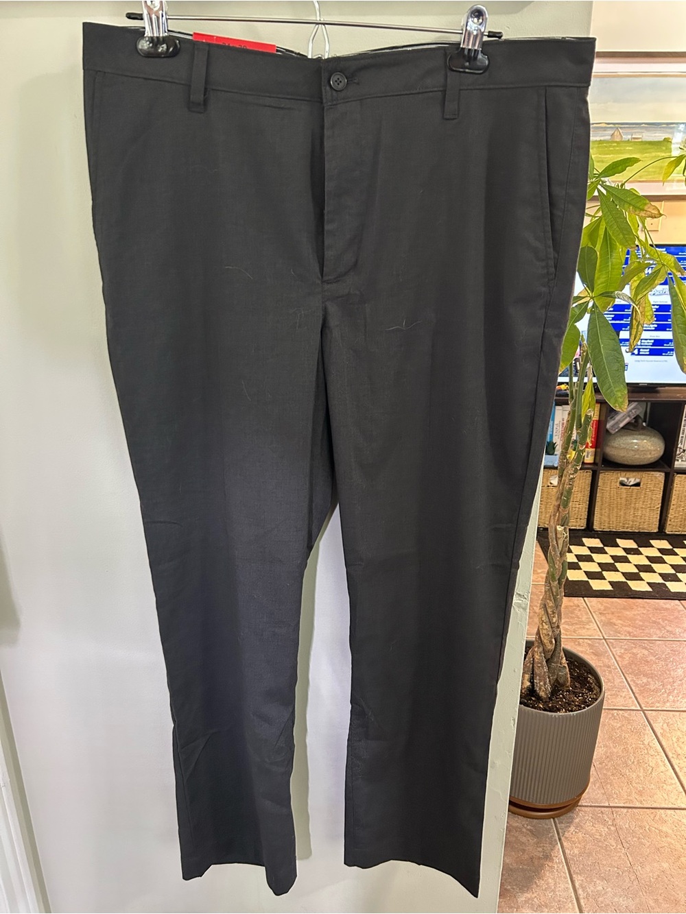 NWT Ted Baker Men's Straight Fit Stretch Dress Pants Black 34x30